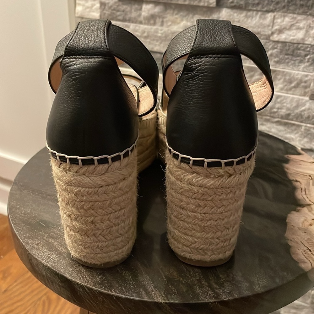 ANTONIO MELANI WOMEN WEDGE PLATFORM LEATHER SANDALS 6.5 - Picture 3 of 7